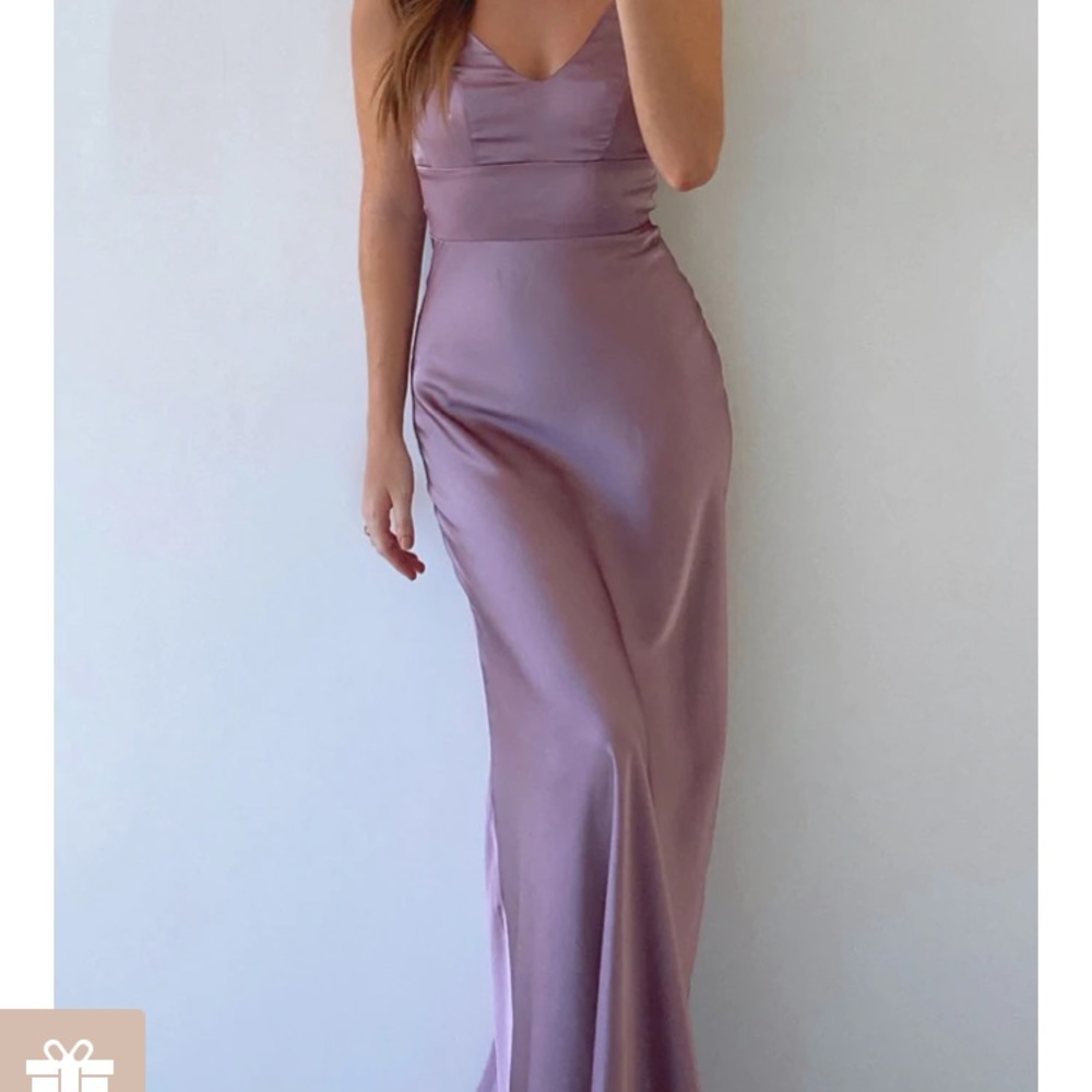 Blair Satin Gown in Lavender